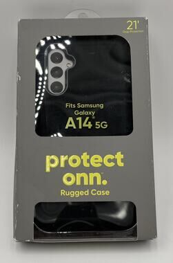 Protect onn Rugged case for Samsung Galaxy A14 5G Black - 21' Drop Protection